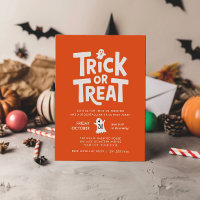 ORANGE TRICK OR TREAT CUTE GHOST HALLOWEEN Party