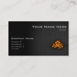 Orange Tropical hibiscus Business Card