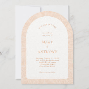 Orange Tropical Wedding Invitation