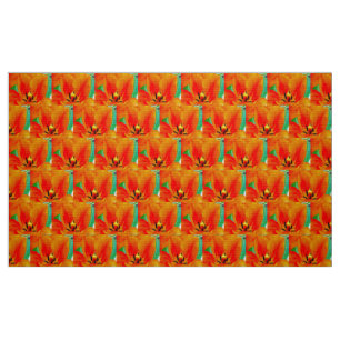 Orange Tulip Fabric