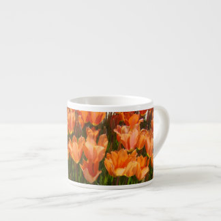 Orange Tulip Flowers Espresso Mugs Coffee