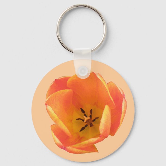 Orange Tulip Keychain (Front)