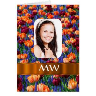 Orange tulip personalised photo
