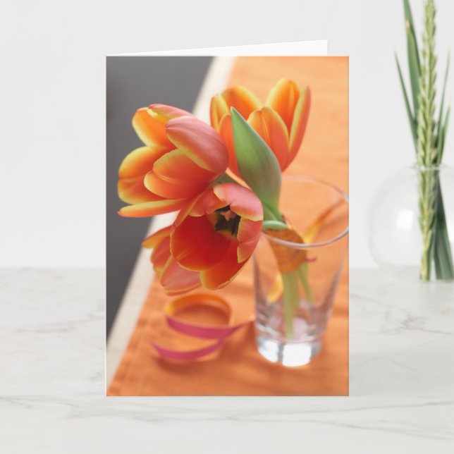 Orange Tulips Card (Front)