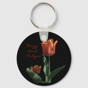 Orange Tulips Key Ring