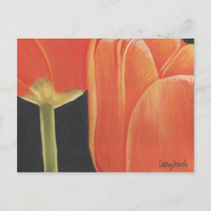 orange tulips postcard