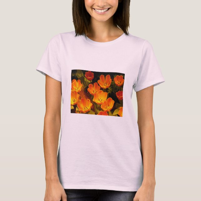 Orange Tulips T-Shirt (Front)