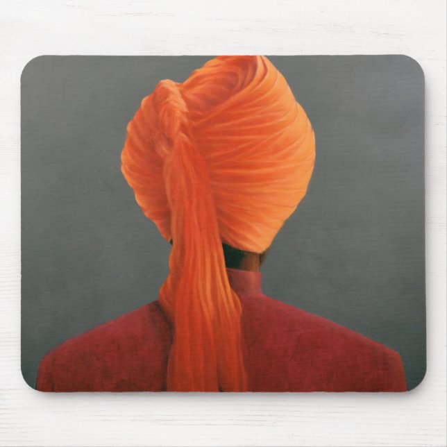 Orange Turban Mouse Pad (Front)