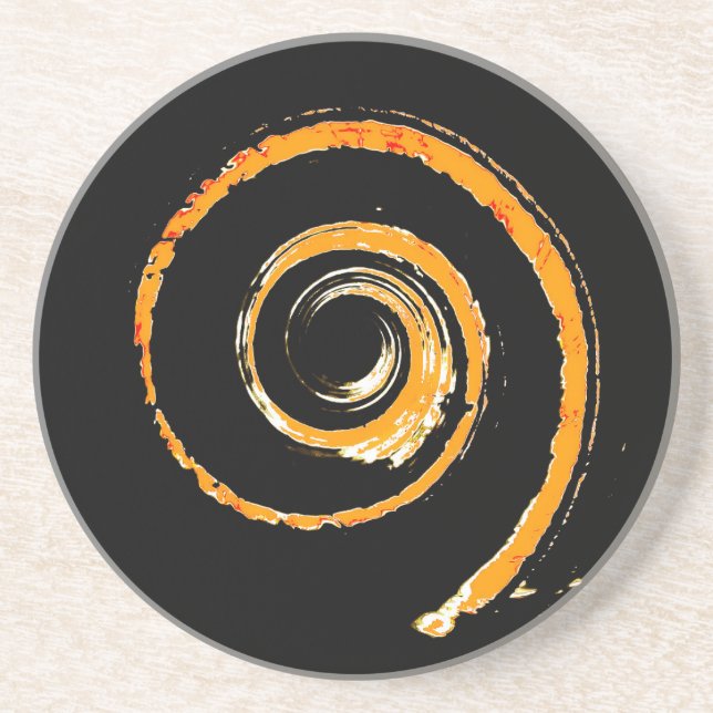 Orange Twirl Coaster (Front)