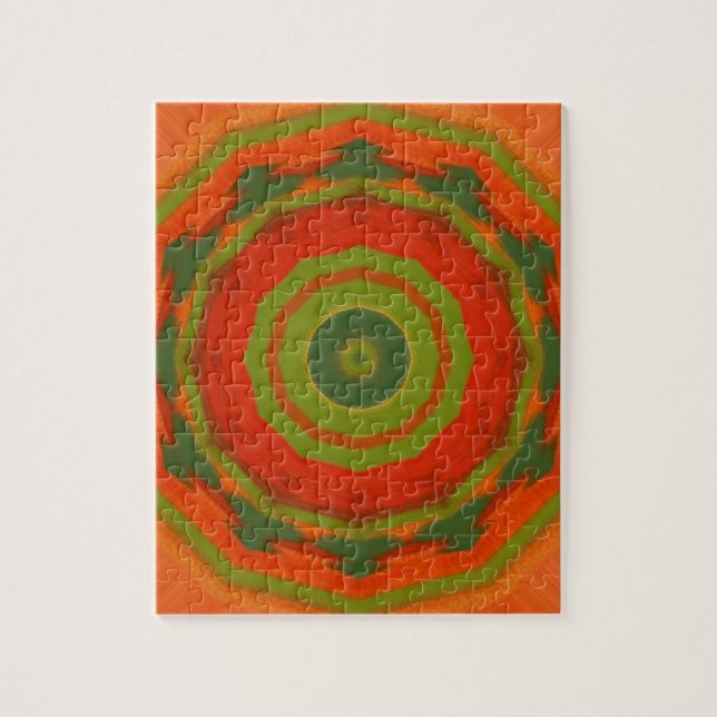 Orange Twirl Jigsaw Puzzle (Vertical)