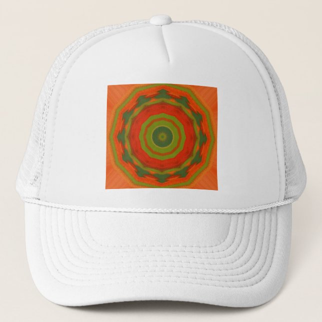 Orange Twirl Trucker Hat (Front)