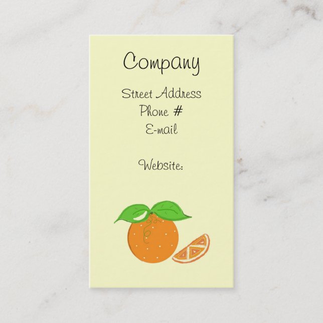 Orange Twist Business Card (Front)