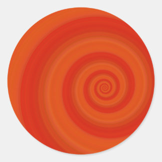 Orange Twist Classic Round Sticker