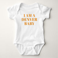 Orange Typography Denver Baby Clothing