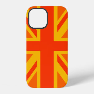 Orange Union Jack British Flag Decor iPhone 12 Case