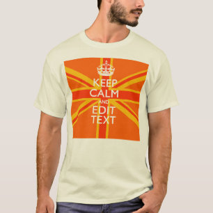 Orange Union Jack British Flag Swag T-Shirt