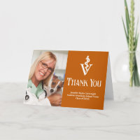 Orange Veterinary School Graduation Photo Custom
