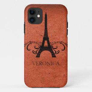 Orange Vintage French Flourish Case-Mate iPhone Case