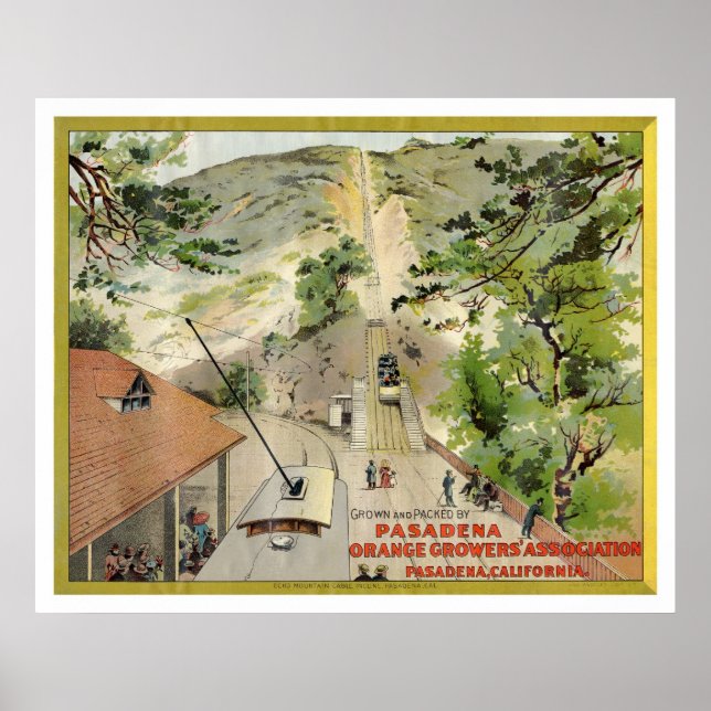 Orange Vintage Label Poster (Front)