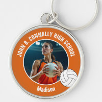 Orange Volleyball Player Photo Keepsake