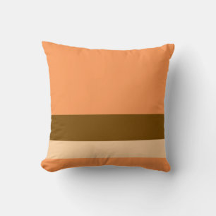 Orange w/ Divider Lines + Any Two Colours Throw Cushion