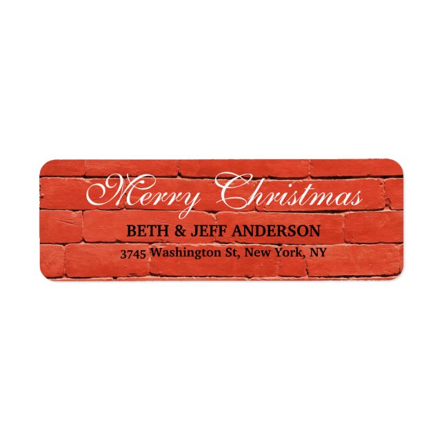 Orange Wall Merry Christmas Holiday Sheets of (Front)