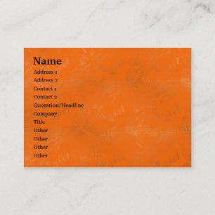 Orange Wash - Customised Business Card