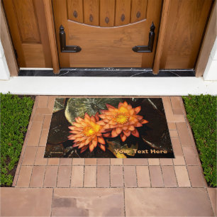 Orange Water Lilies Doormat