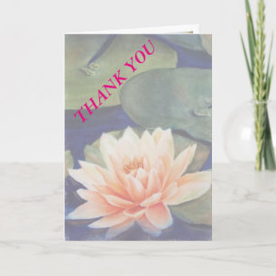 ORANGE WATER LILY THANK YOU CARD