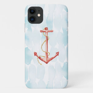 Orange Watercolor Anchor Case-Mate iPhone Case