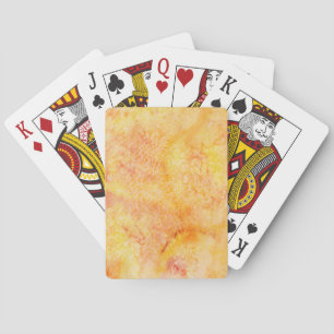 Orange Watercolor Background Playing Cards
