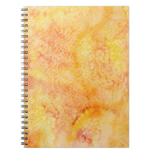 Orange Watercolor Background Spiral Notebook