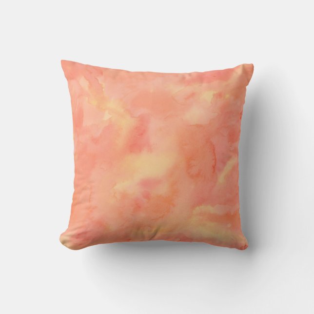 Orange Watercolor Cushion (Front)