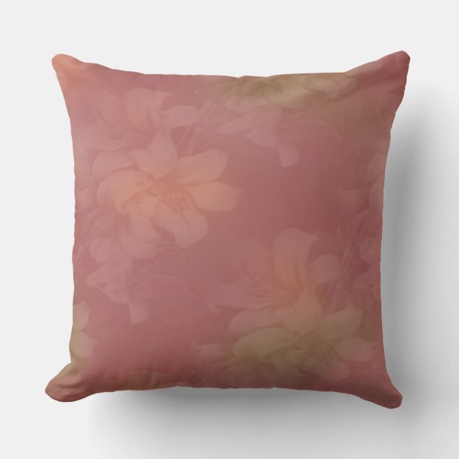 Orange Watercolor Daisy Pillow (Front)