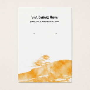 Orange Watercolor Earring Display Cards