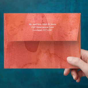 Orange Watercolor Envelopes