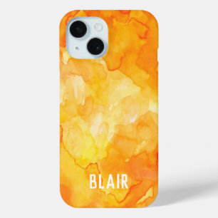 Orange Watercolor Mashup Apple iPhone X Case