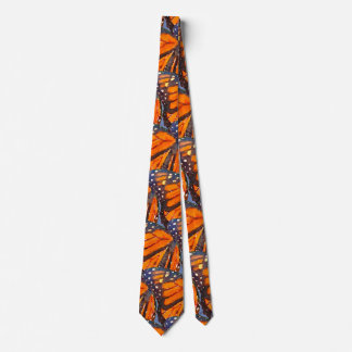 Orange Watercolor Monarch Butterflies Tie