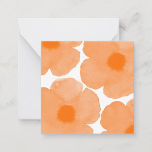 Orange Watercolor Poppy 3 Card