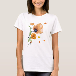 Orange watercolor poppy  T-Shirt