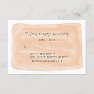 Orange Watercolor RSVP Card