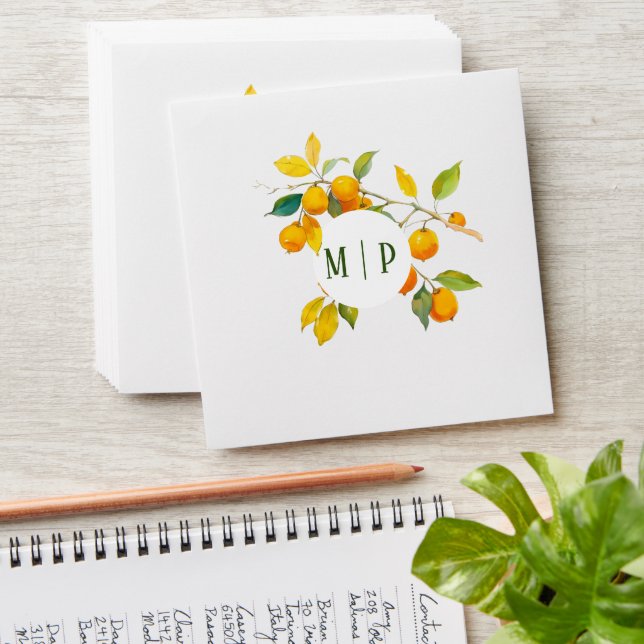 Orange watercolor theme Bright colours Envelope (Stacked)