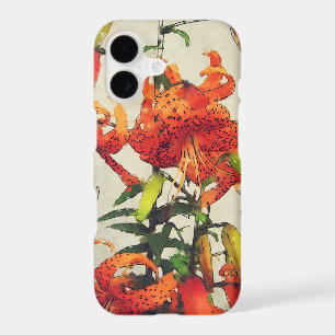 Orange Watercolor Tiger Lily 1