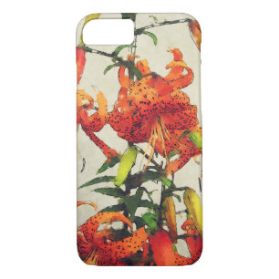 Orange Watercolor Tiger Lily 1 Case-Mate iPhone Case