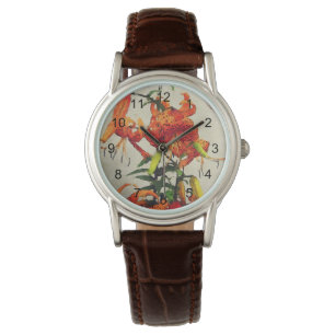 Orange Watercolor Tiger Lily 1 Watch