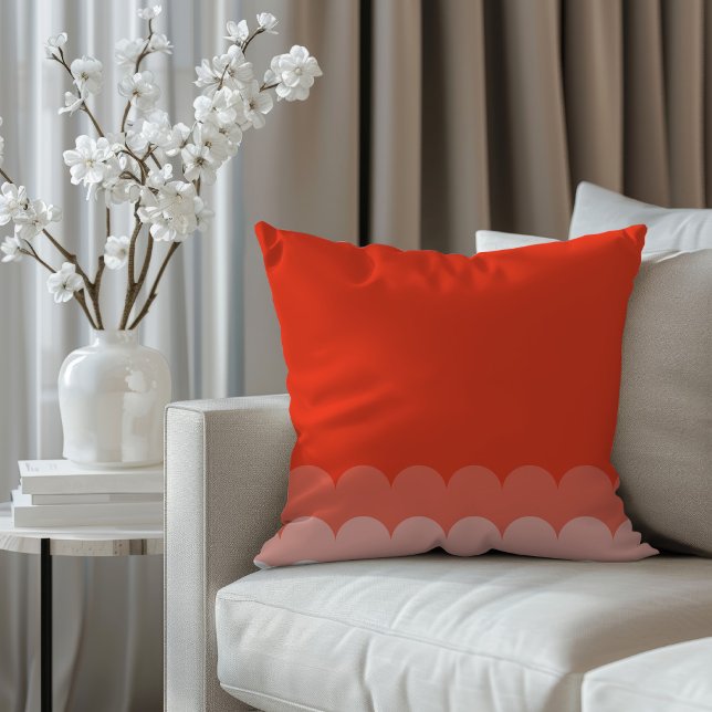 Orange wave simple print  cushion (Creator Uploaded)