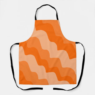 Orange wavy ocean waves gradient  apron