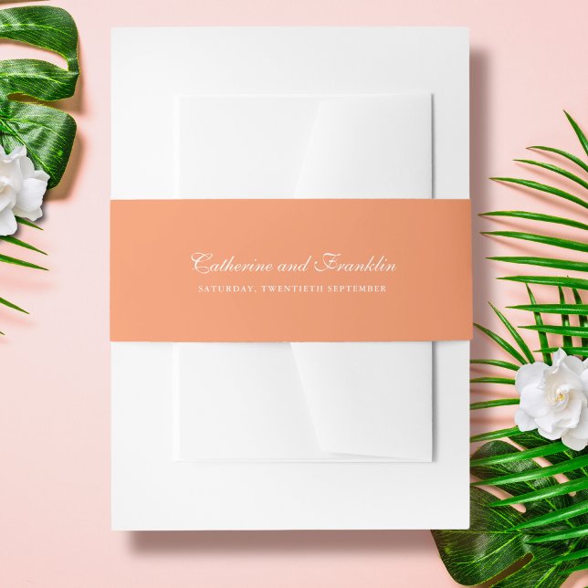 Orange Wedding Invitation Belly Band (Creator Uploaded)