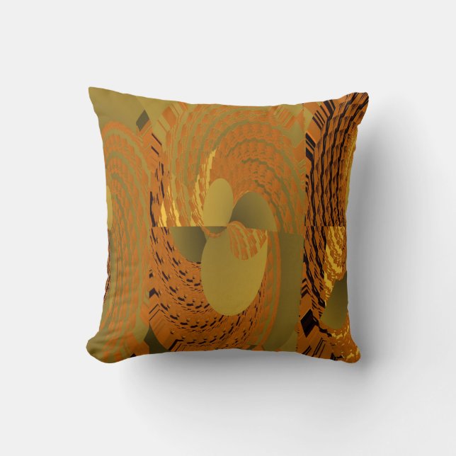 Orange Whirl Pattern American MoJo Cushion (Front)