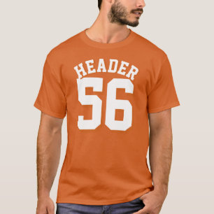 Orange & White Adults Sports Jersey Design T-Shirt